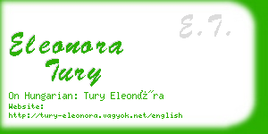 eleonora tury business card